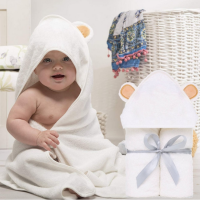 100%Super Soft Washcloth Bamboo Baby Hooded Towels