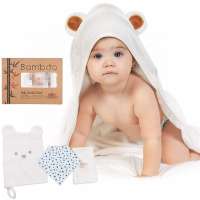 Incredibly Soft Premium Quality Organic Bamboo & Cotton Blended Fabrics Baby Hooded Towel