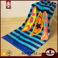 Wholesale high quality 100% cotton custom printed beach towel