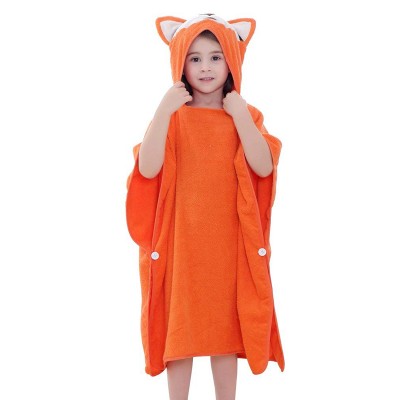 wholesale cotton kids poncho baby hooded towel