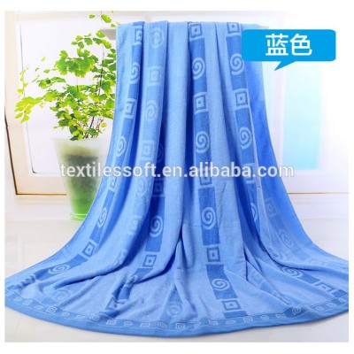 100% cotton 16s 150*200cm jacquard towelling coverlet in blue